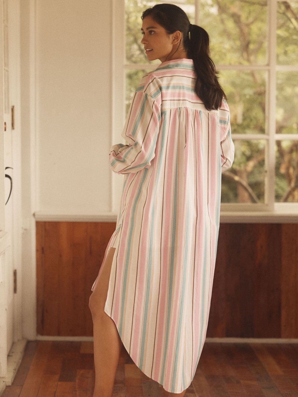 Anthropologie LyreBird Long-Sleeve Buttondown
Tunic Top
